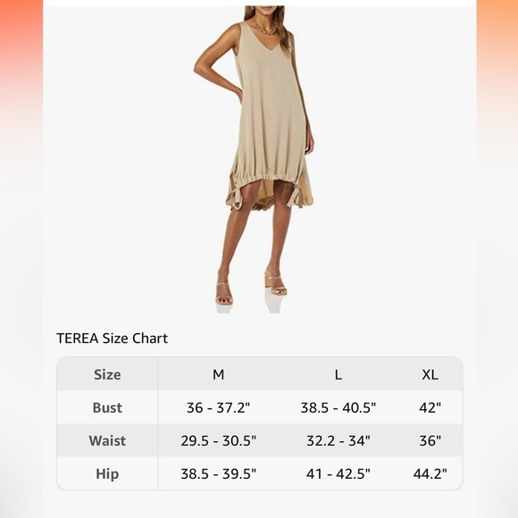 TEREA Women's Brielle Adjustable Hem Mini Tank Dress new - Picture 6 of 8